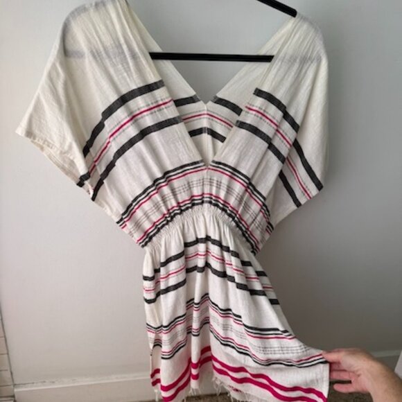 Lemlem Cotton Caftan Swim Cover Up Dress - Small - Picture 3 of 5